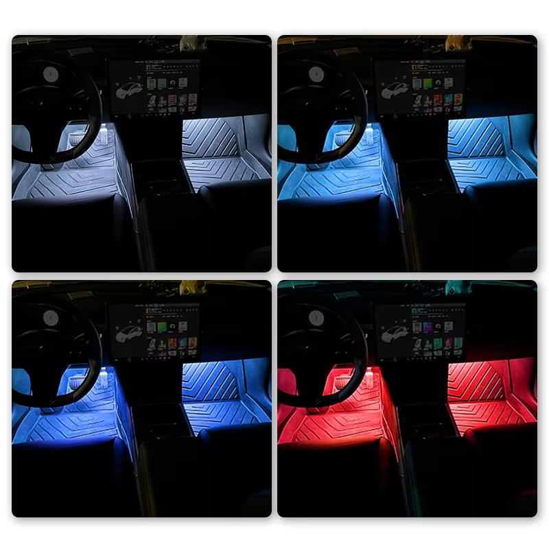Lumière LED d'ambiance intérieure de voiture avec rétro-éclairage USB, 5V, lampe néon d'ambiance décorative automatique, accessoires de véhicule