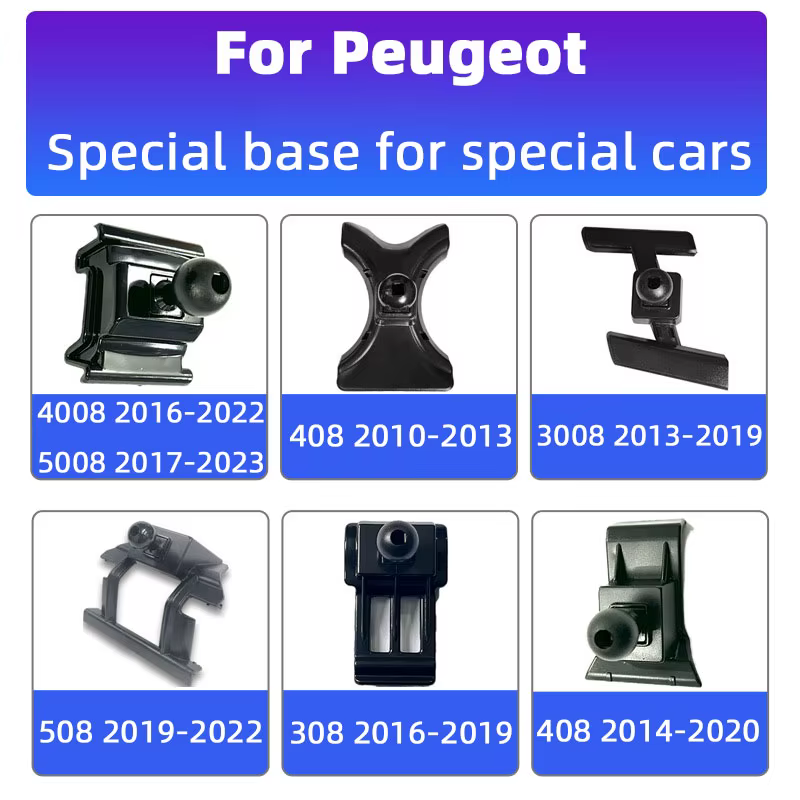 Support de téléphone portable spécial pour Peugeot 408, 3008, 4008, 5008, 308, 508 – Base de fixation dédiée pour grille d'aération