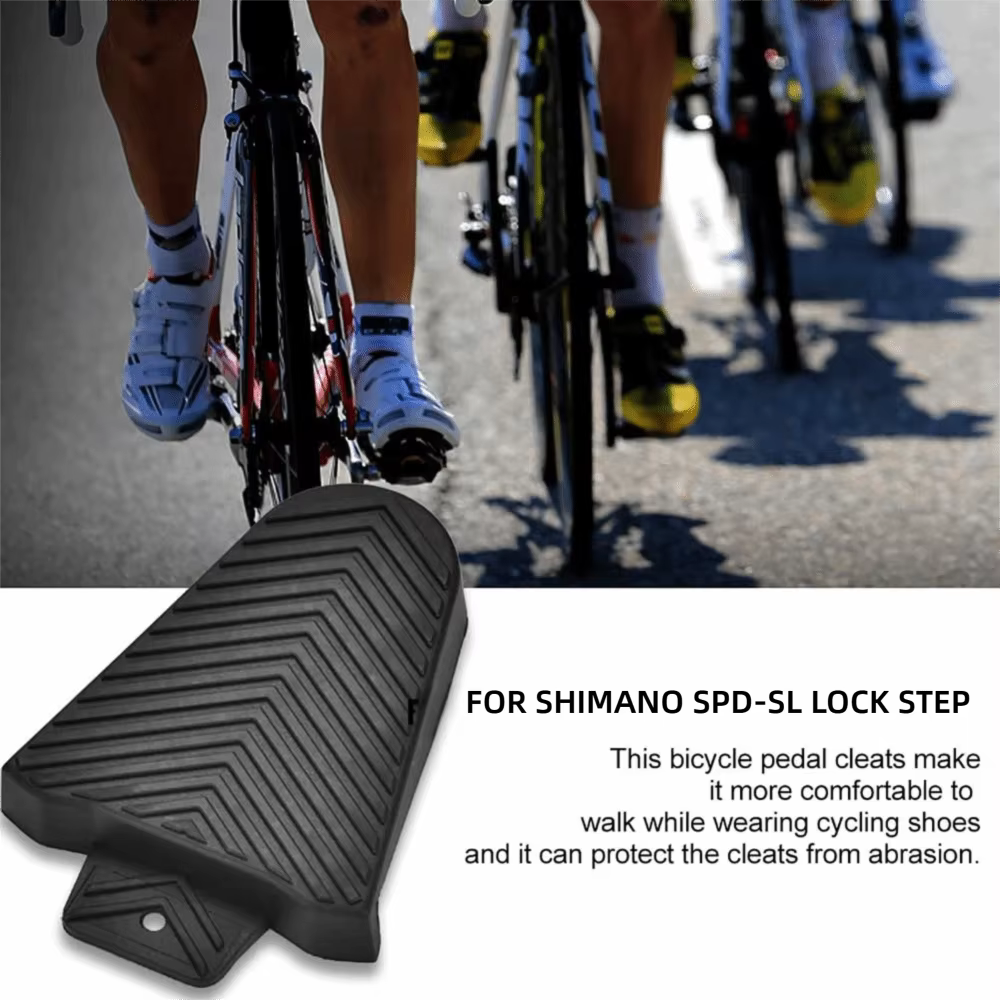 1 paire de couvercles de protection pour taquets en caoutchouc, noirs, confortables, pour crampons de vélo Shimano SPD-SL SH10 SH11 SH12