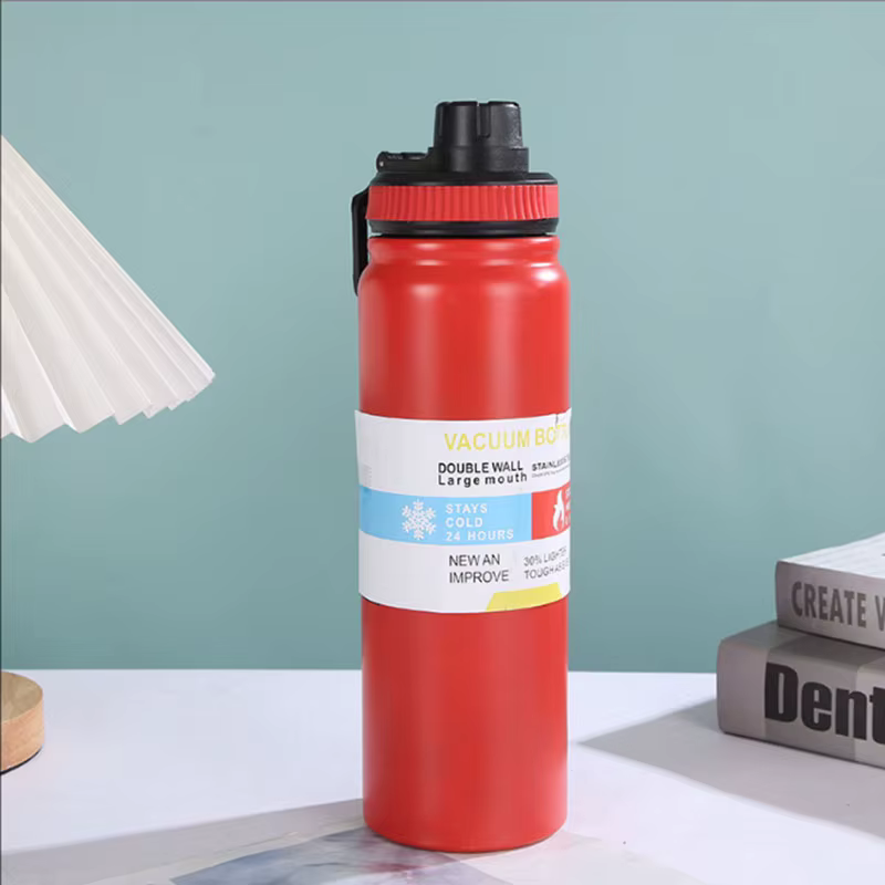 Flacon d'hydratation pour camping et randonnée avec couvercle – Bouteille d'eau en acier inoxydable