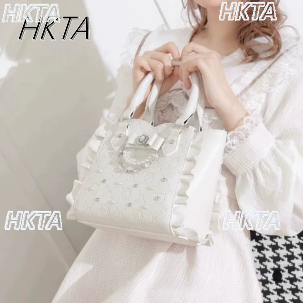Doux filles japonais sac fourre-tout été nouveau mignon sac à main perle strass épaule sac