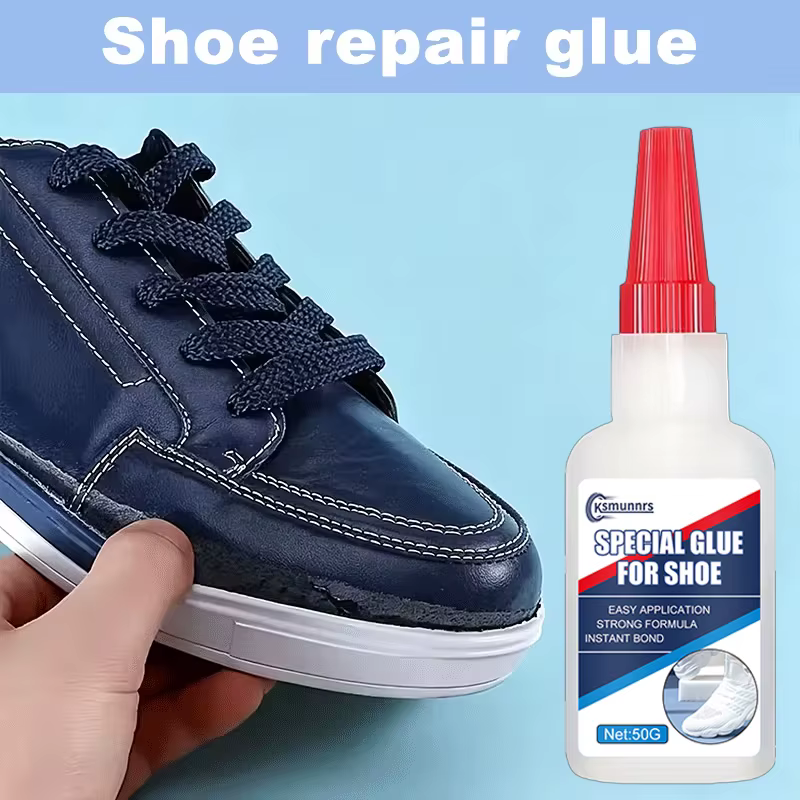 Colle à chaussures multifonctionnelle et résistante, adhésif imperméable à séchage rapide pour la réparation des semelles, des baskets, des chaussures en cuir et des bottes