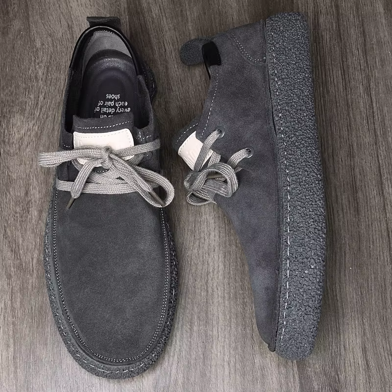 Baskets d'extérieur en cuir véritable Nubuck