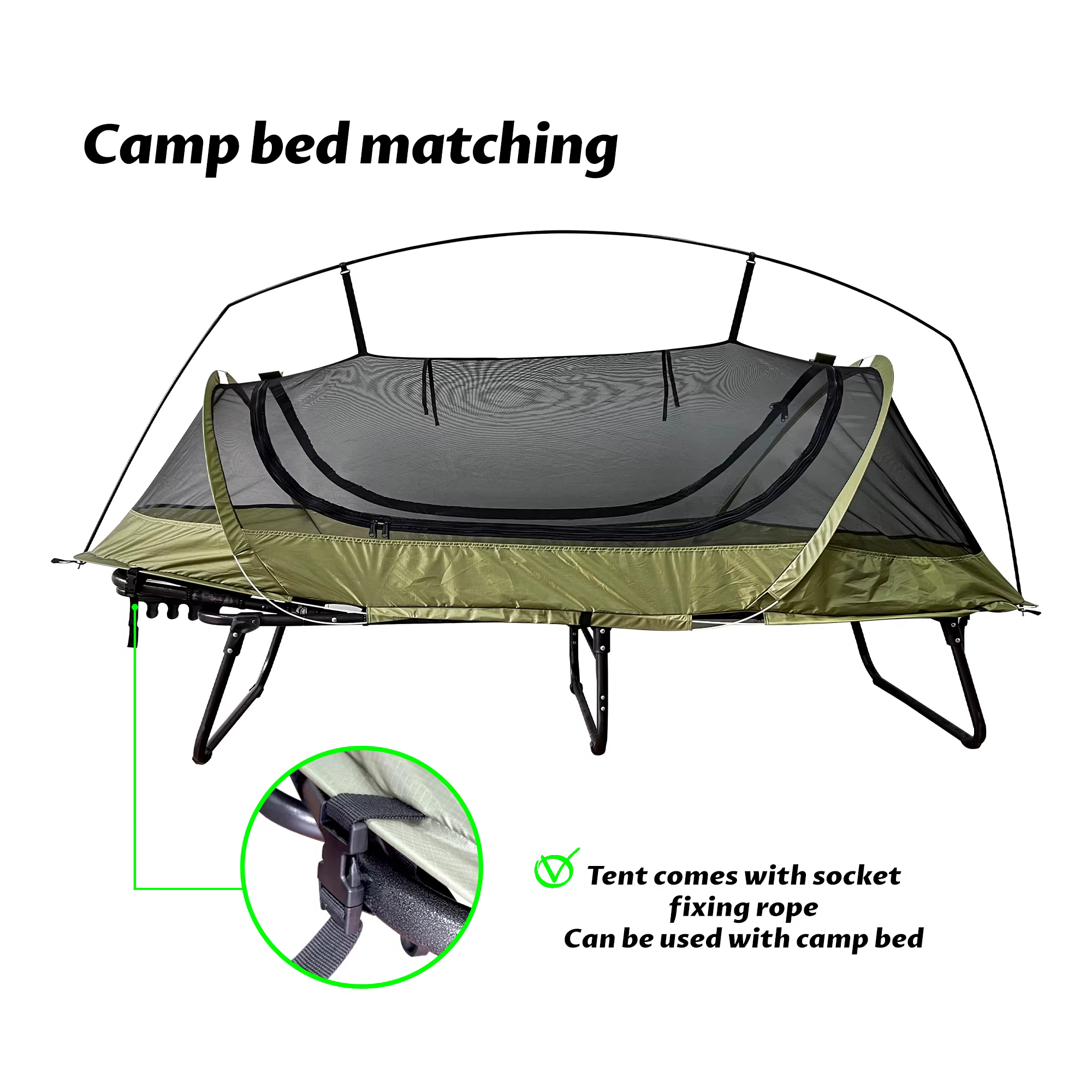 MacAAOutdoor-Tente Légère Anti-Moustiques, Lit de Marche, Tente Unique, DulShelter, Moustiquaire, Imperméable, Terrain, 1.89kg