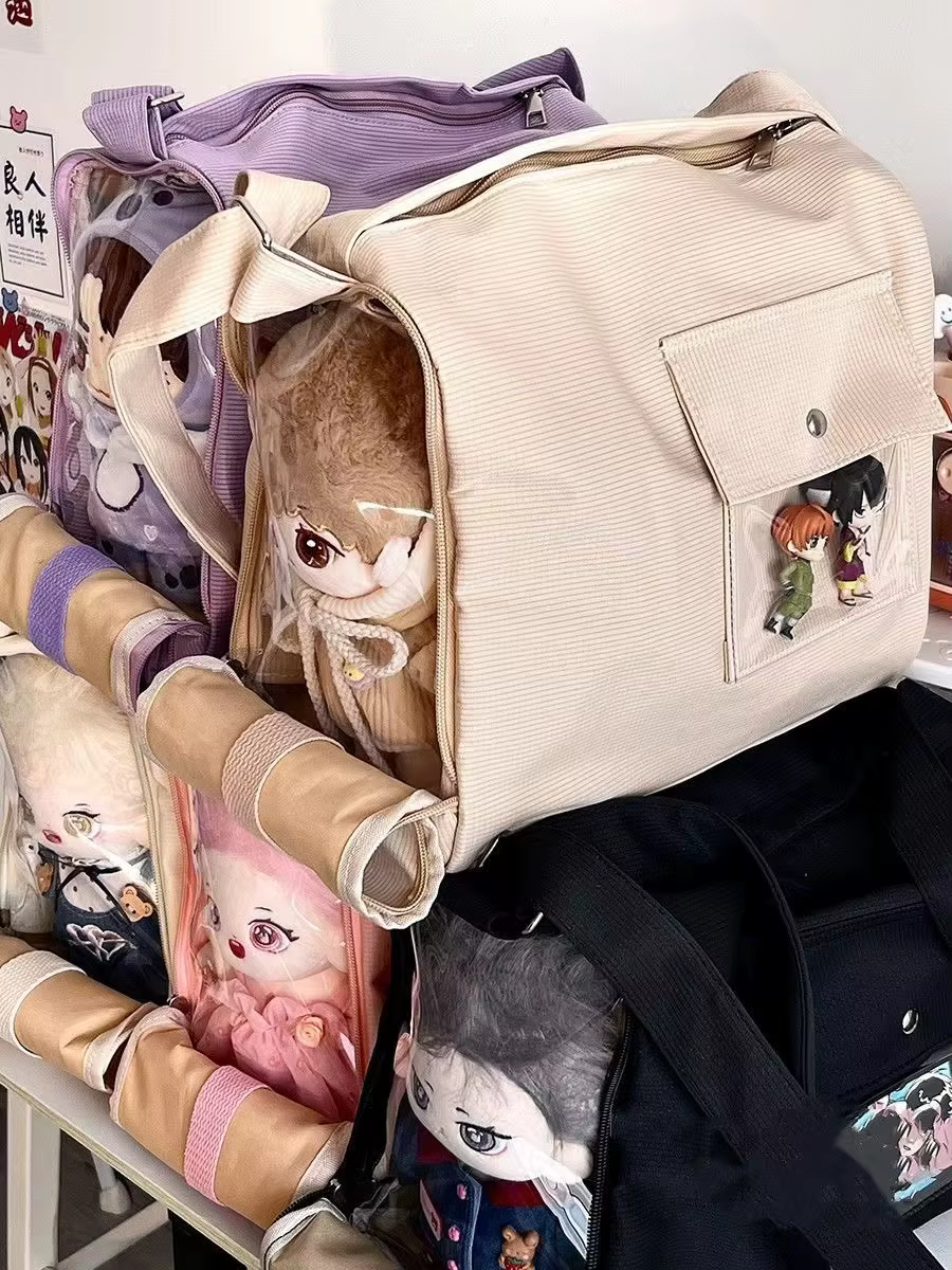 Itabag Kawaii pour poupées de 20CM, nouveau Style, sacs à bandoulière pour filles du lycée japonais, sac Ita pour femmes, sac à bandoulière de poche Transparent