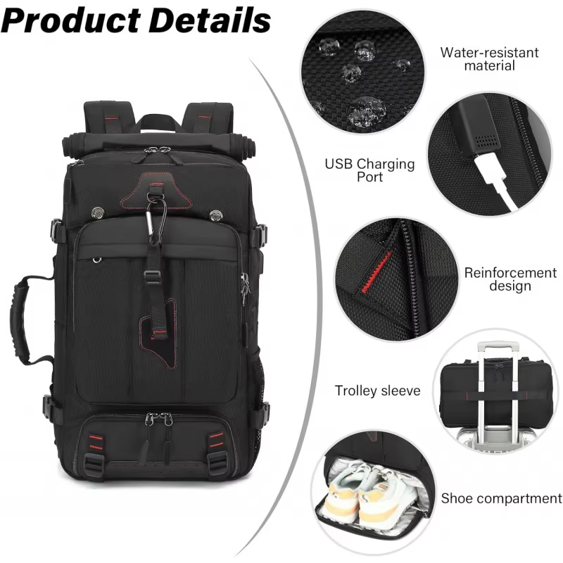 Sac à dos de voyage pour homme 50L