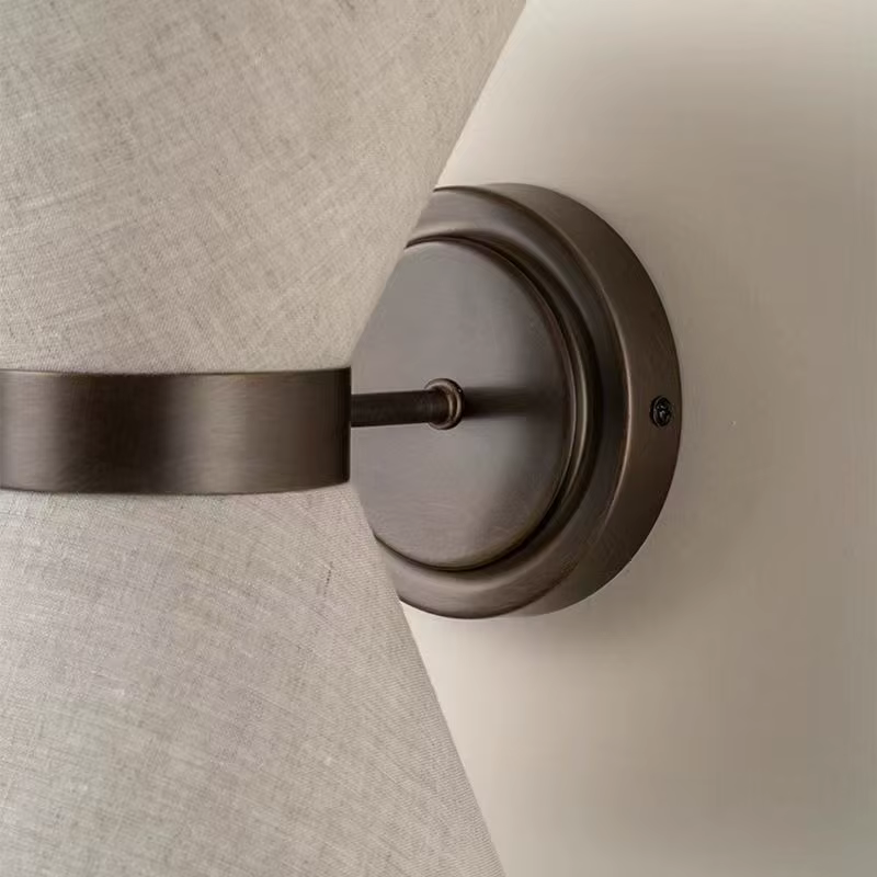 Lampe murale en tissu LED simple de style rétro japonais
