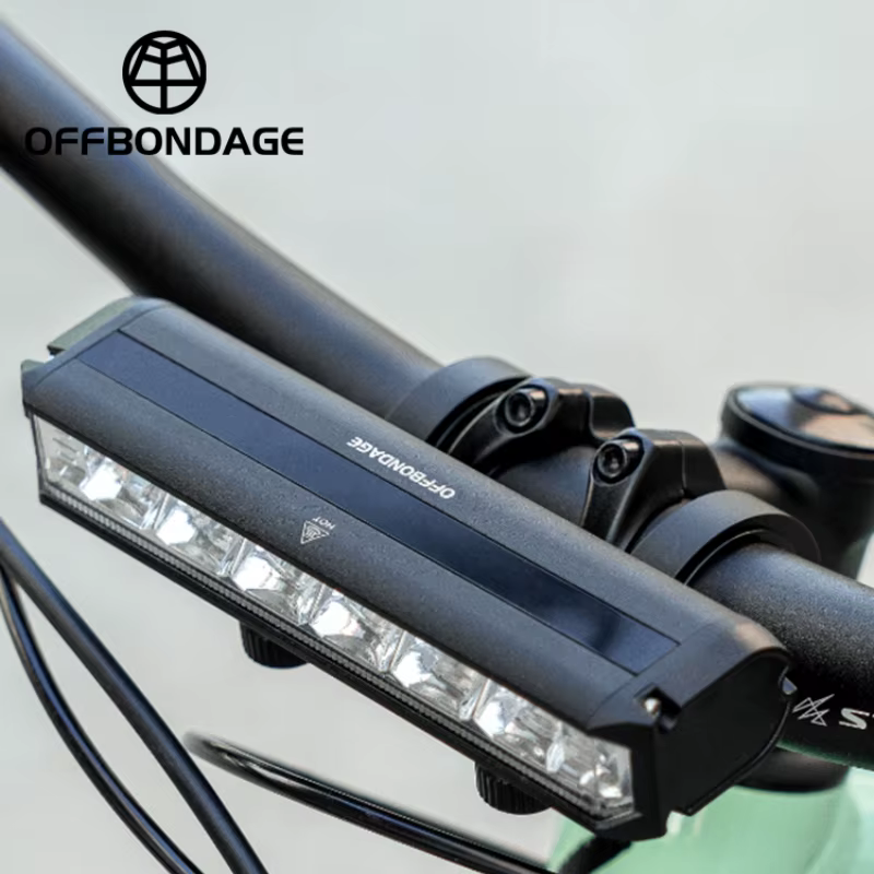OFFBONDAGE – feu avant de vélo 2600 lumens, lampe de poche étanche 8000mAh, chargeur USB, accessoires de lampe pour cyclisme sur route et vtt