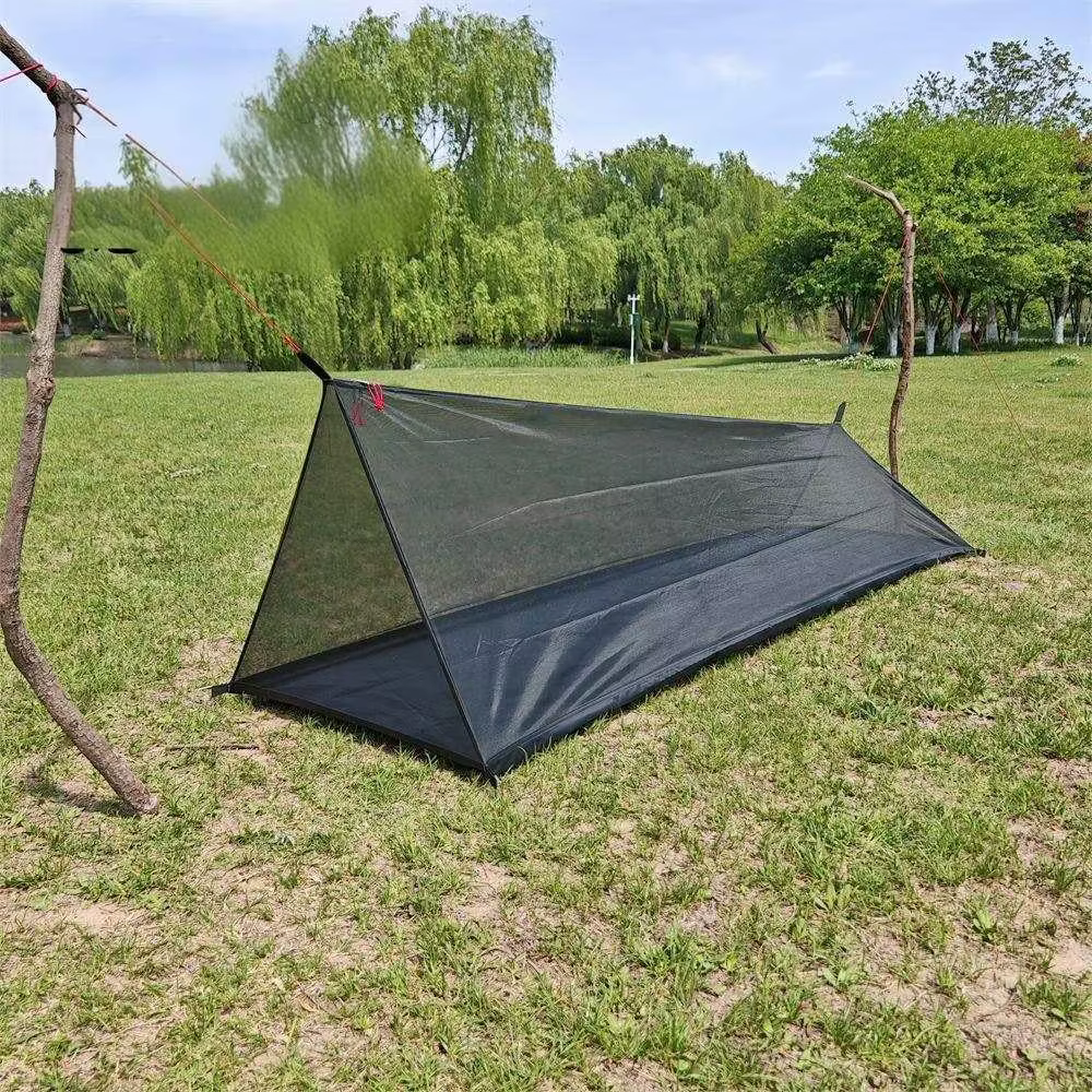 Tente bivouac ultralégère pour 1 personne – Abri en maille anti-insectes avec plancher imperméable pour la randonnée