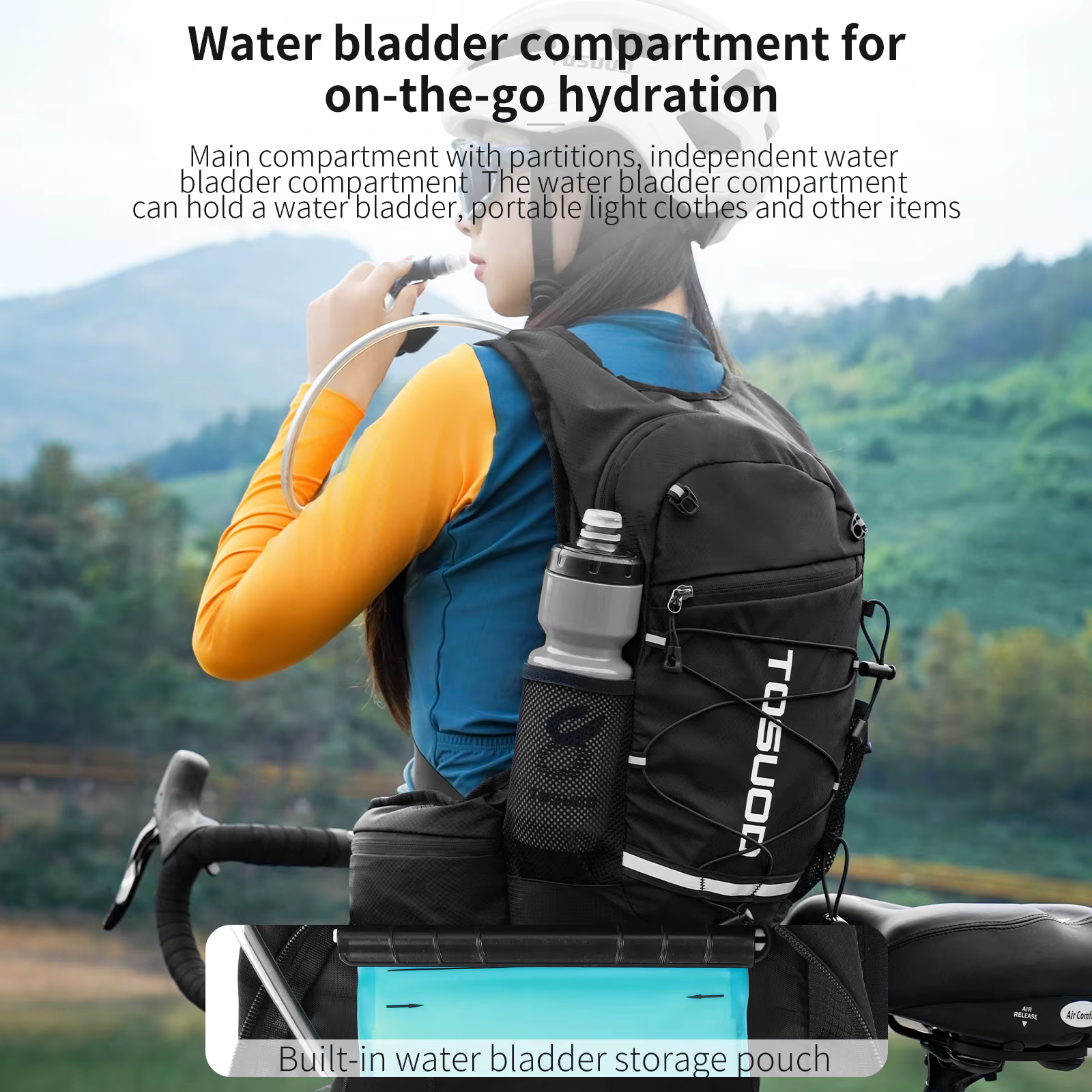 TOSUOD sac à dos d'hydratation sac d'escalade de cyclisme en plein air capacité