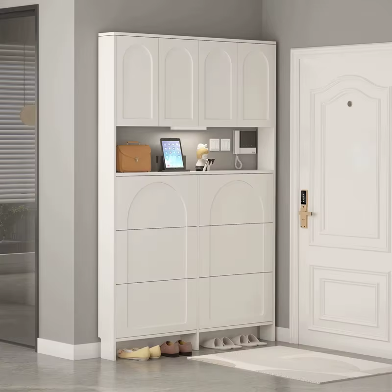 Meuble à chaussures de luxe compact avec couvercles