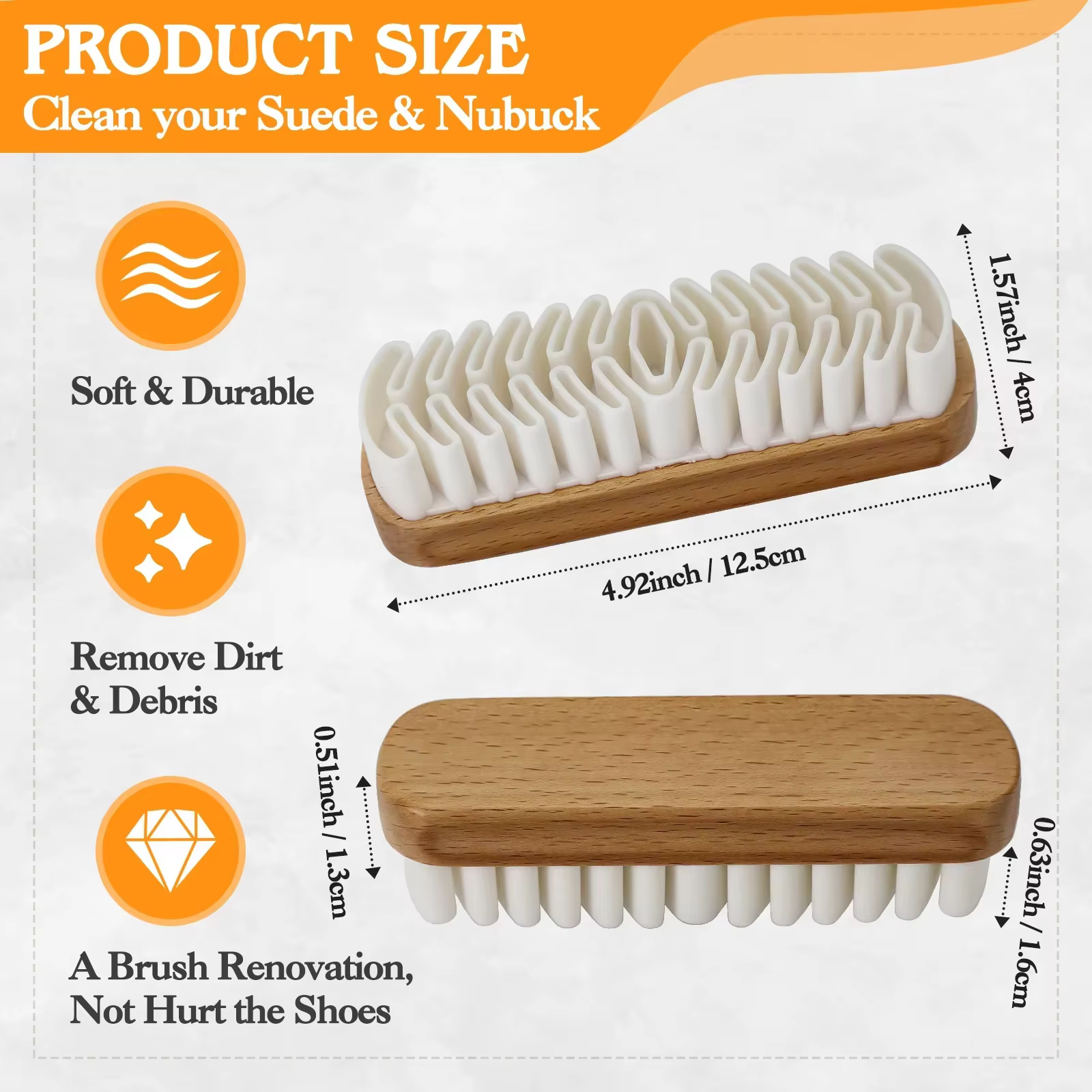 Brosse de nettoyage pour daim et nubuck