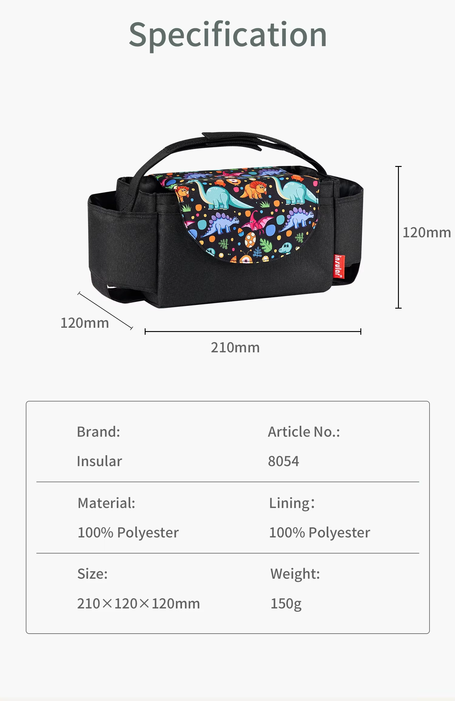 Sac à langer Insular avec isolation pour biberons