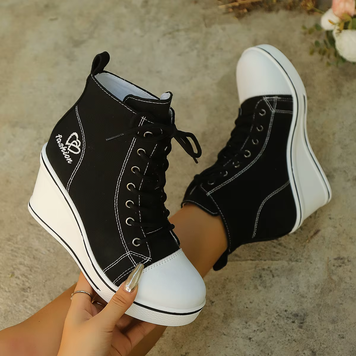 Femmes chaussures classique respirant toile chaussures mode décontracté vulcanisé chaussure femmes baskets compensées hauteur augmentant plate-forme chaussures