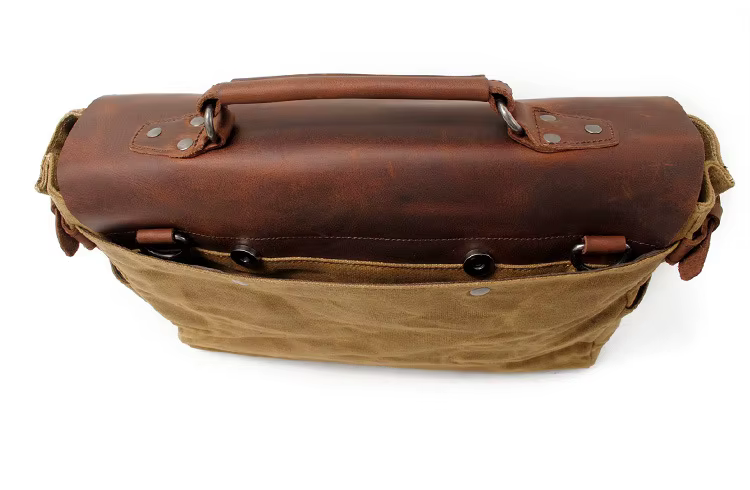 Roadfisher Vintage décontracté toile cuir photographie appareil photo messager sac à bandoulière insérer étui pour Canon Nikon Sony Fuji Leica