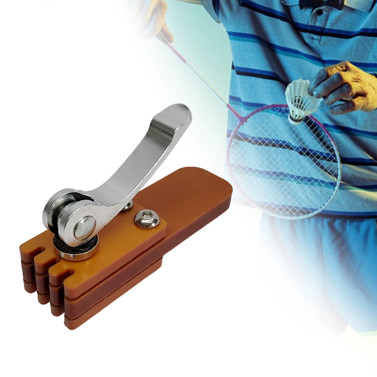 Accessoires de badminton : Pince de serrage volante en métal et plastique pour projets de cordage de raquettes