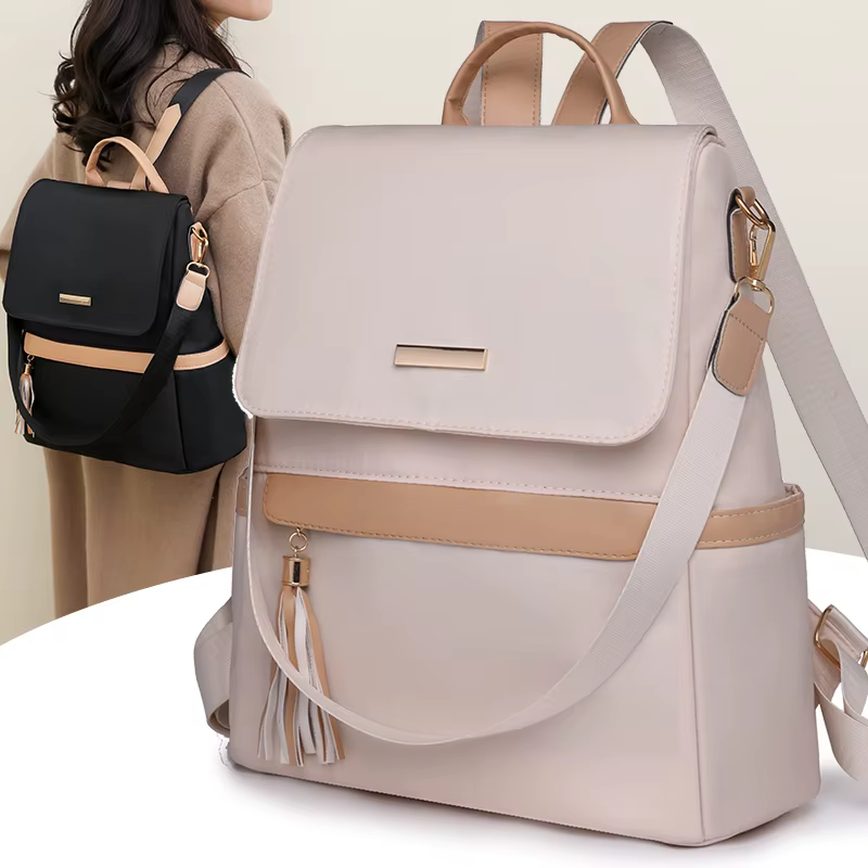 1 sac à dos classique antivol de taille moyenne avec des bretelles réglables noires minimalistes
