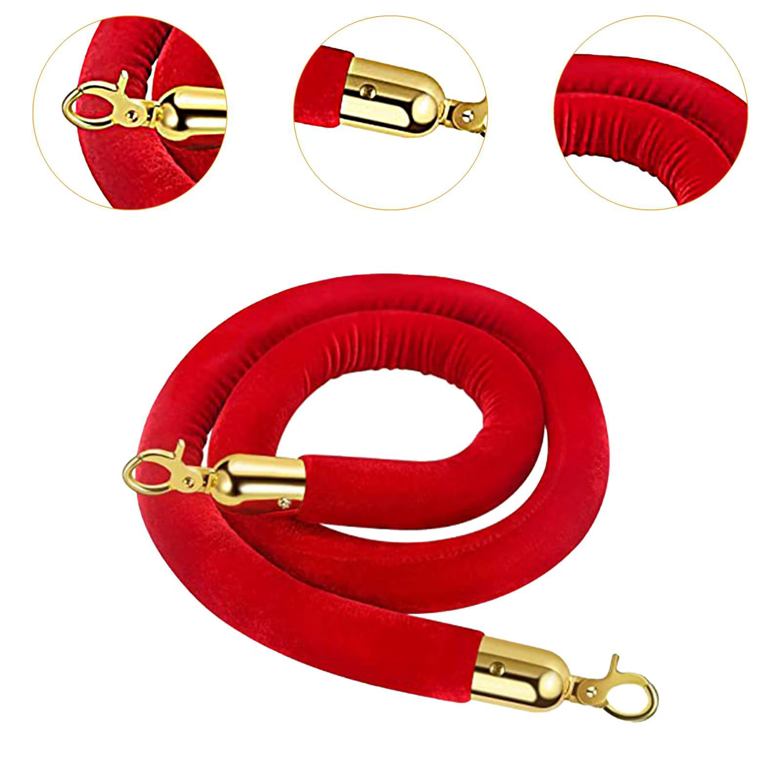 Corde de poteau en velours légère et polyvalente, accessoires optiques, ULde barrière de dîner pour les zones VIP, 4 pièces