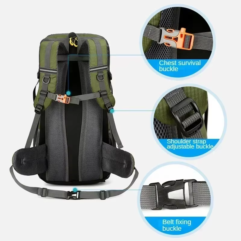 50L voyage sac à dos Camping sac pour hommes grand sac de randonnée touristique sac à dos étanche Sports de plein air escalade alpinisme sac