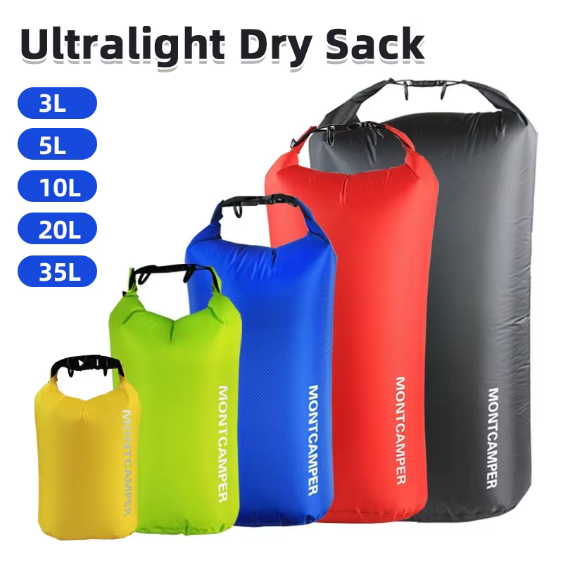 Sac sec ultraléger 3/5/10/20/35L, sac de rangement sec léger pour natation à la dérive, sac de Sport de plein air étanche pour Rafting kayak