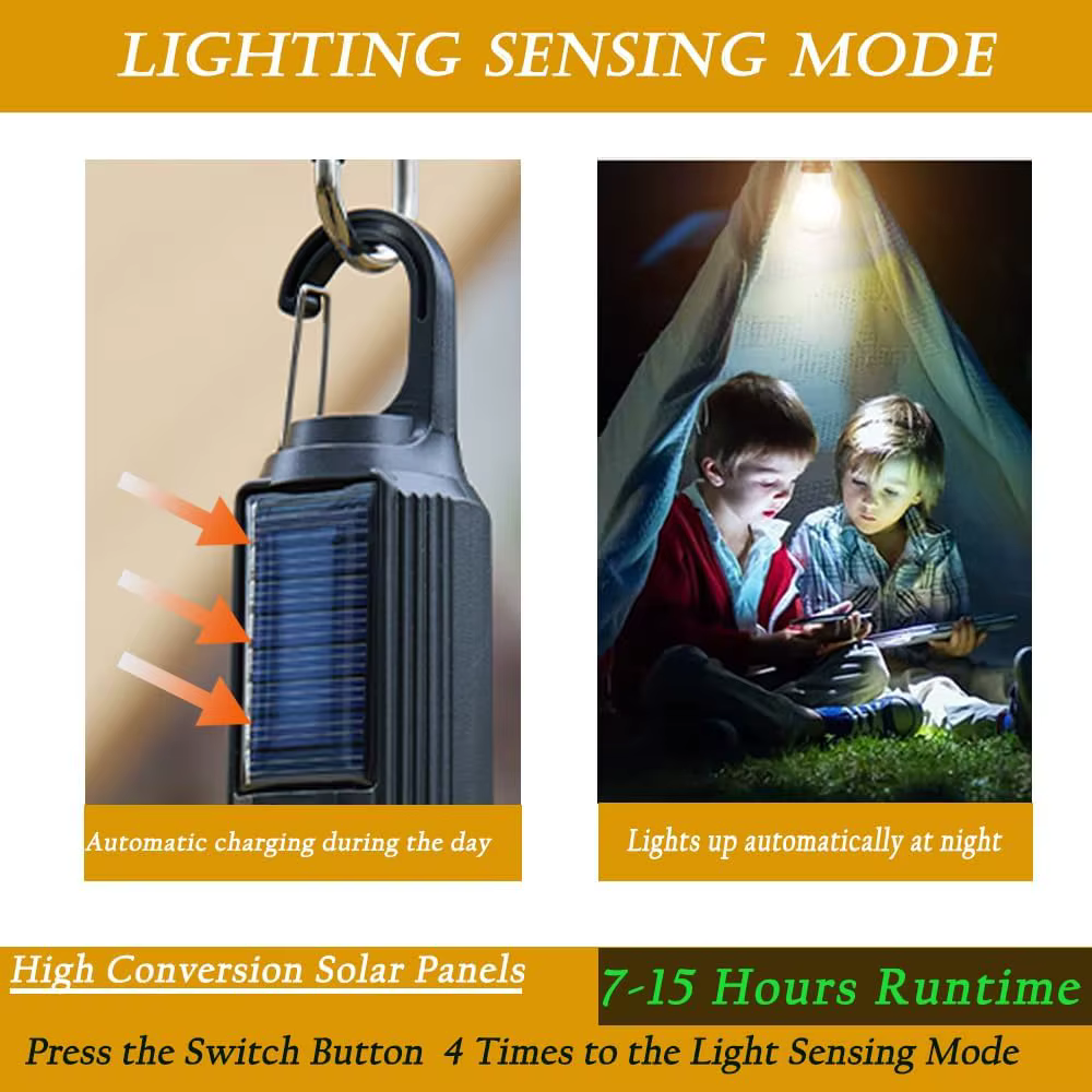 Lampe solaire de Camping ampoules en plein air USB charge