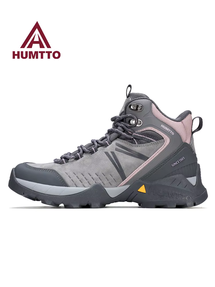 HUMTTO peau de vache chaussures de randonnée hommes bottes de chasse imperméables tactique désert Combat cheville