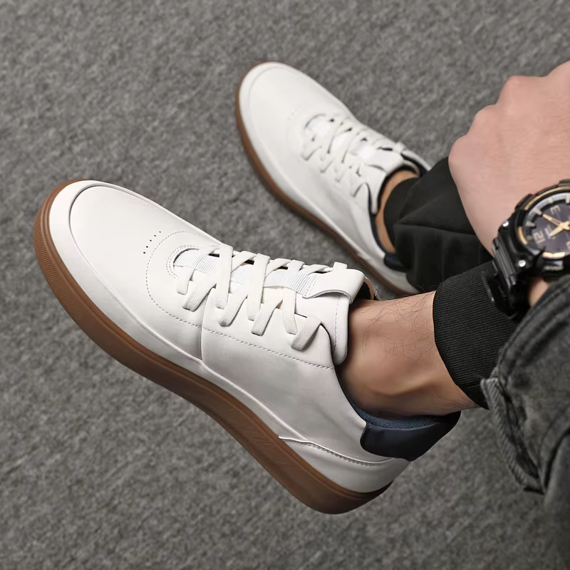 Baskets montantes en cuir pour hommes