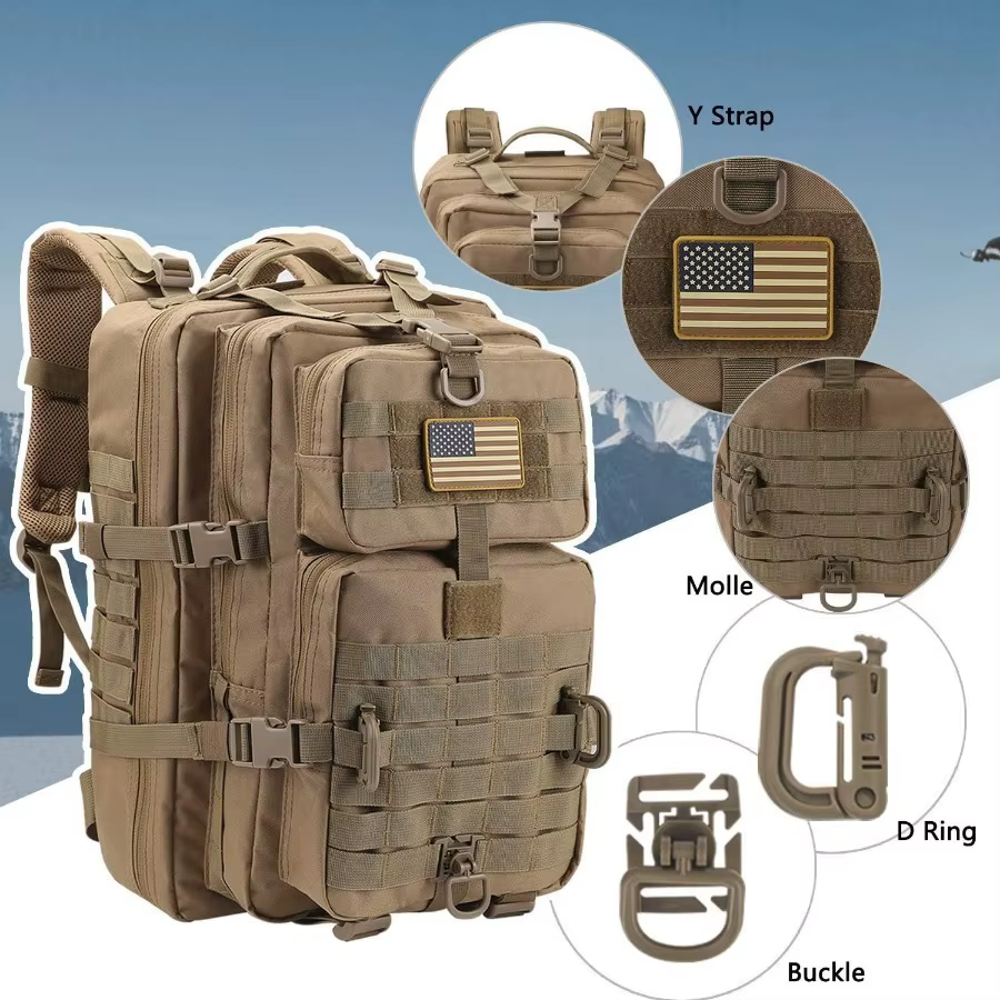 50L/30L sac à dos militaire d'assaut pour hommes