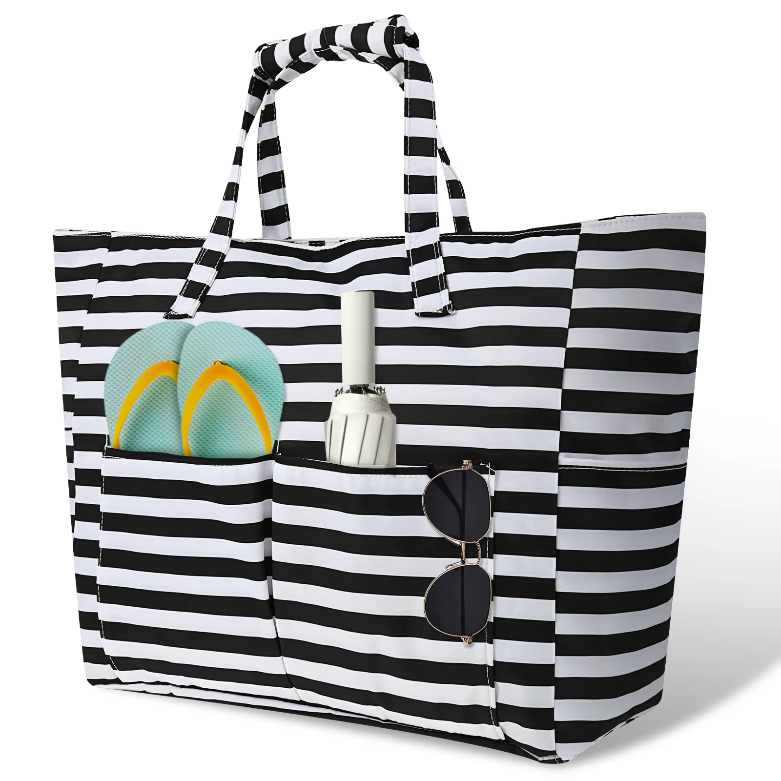 Sac de plage imperméable pour femmes, grand sac de transport avec compartiment étanche, sac de plage pliable résistant au sable, sac à bandoulière de voyage