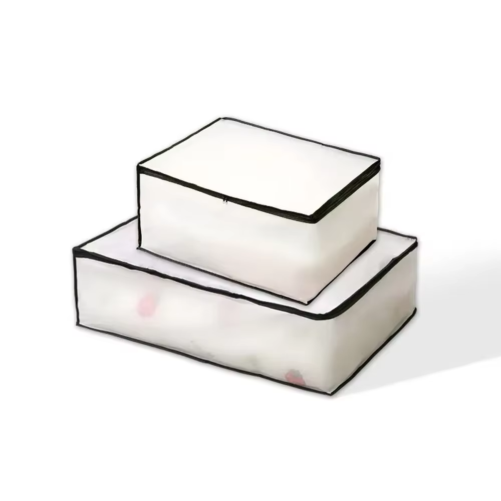 Sac de rangement semi-transparent en PEVA pour couettes et vêtements