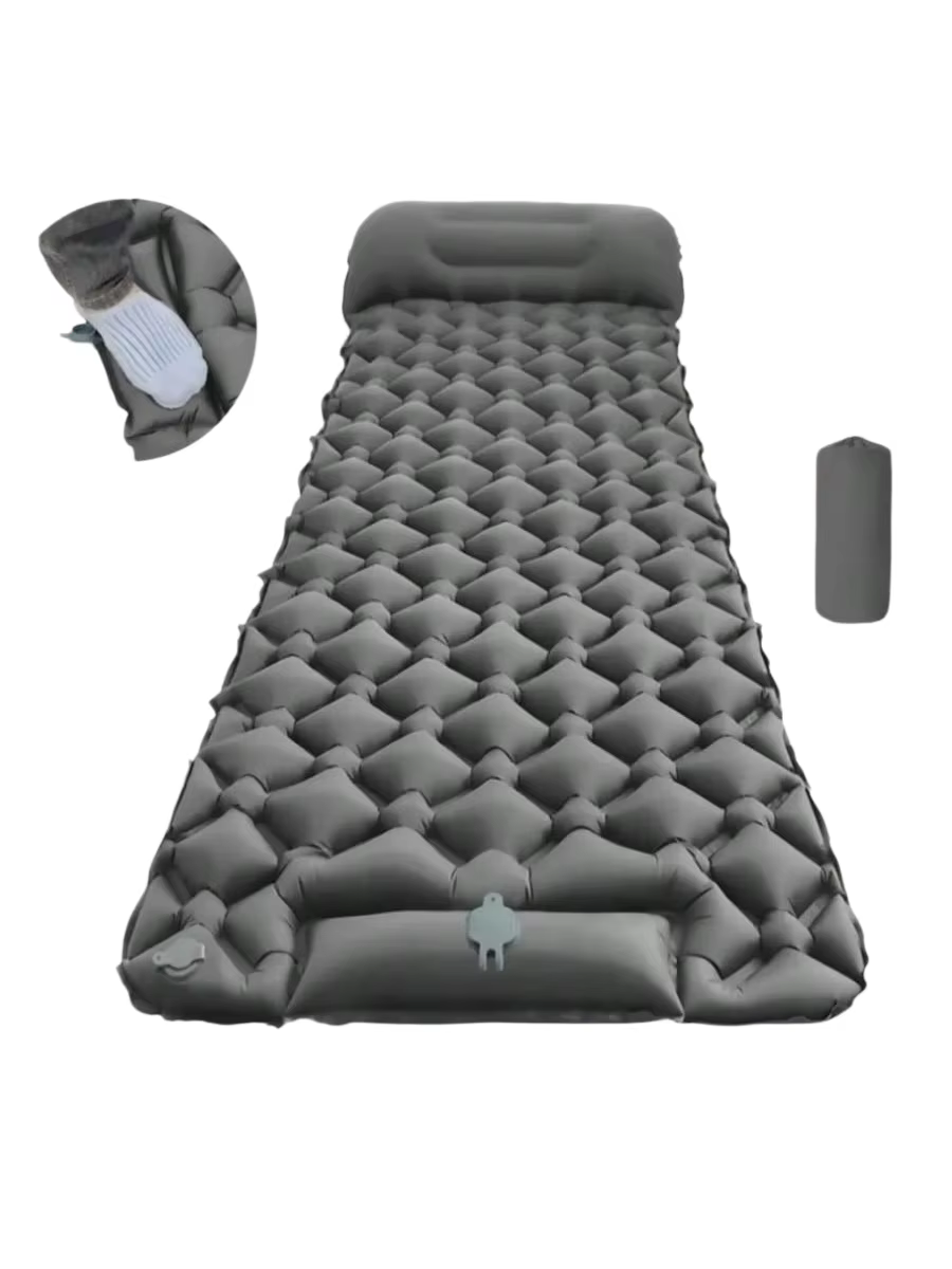 Matelas gonflable de camping avec oreillers