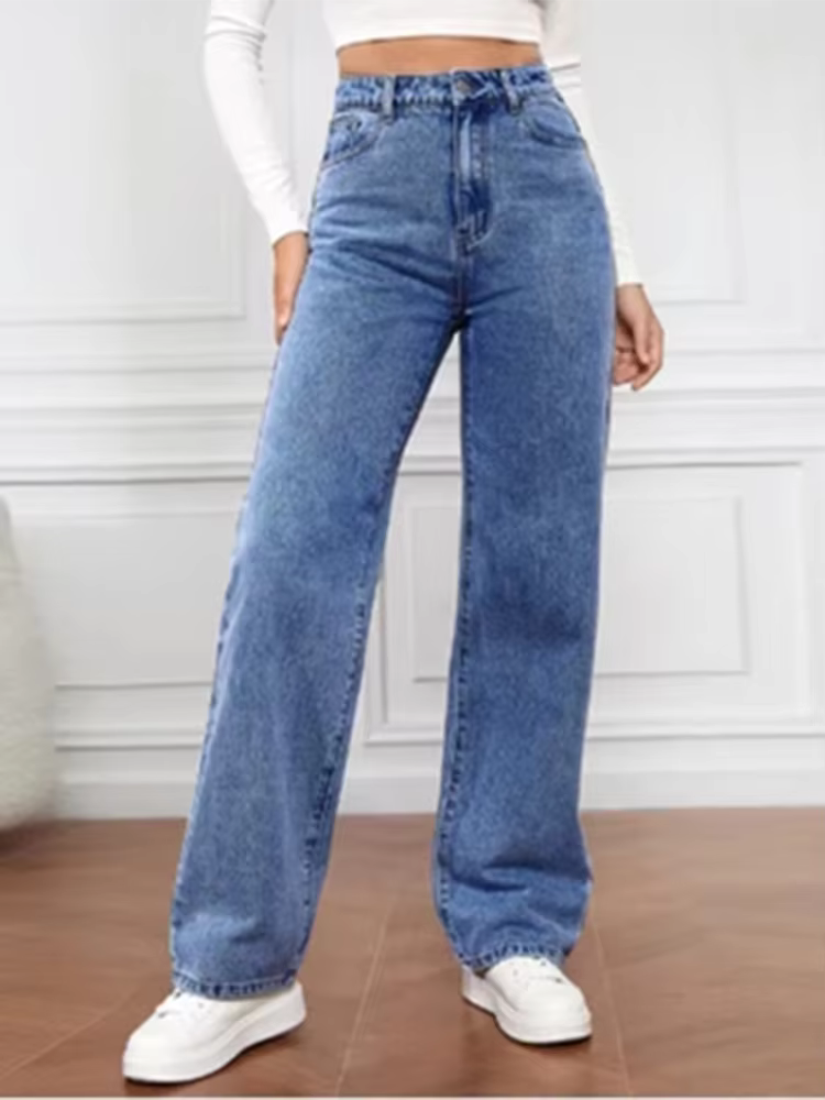 Pantalon en jean noir pour femme