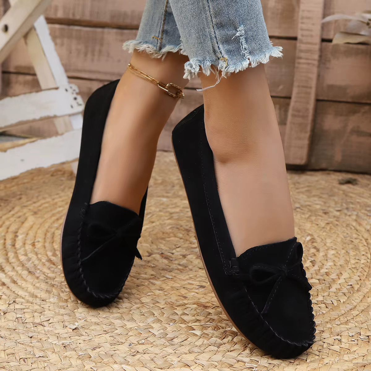 Printemps et automne élégant bout rond Sexy talon bas chaussures décontractées à la mode meilleure vente nouvelles