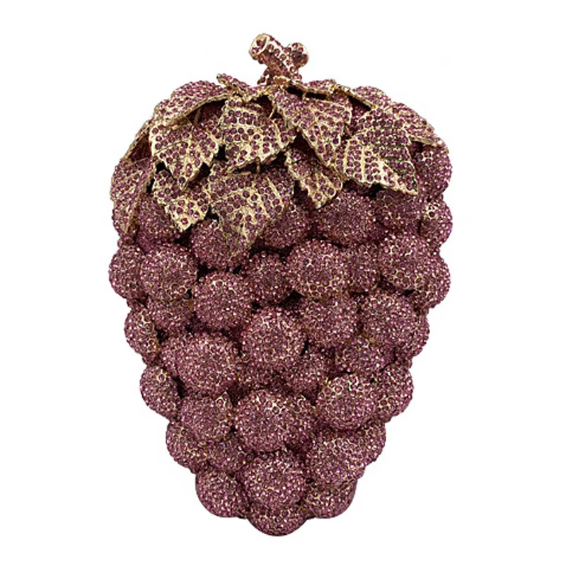 Mode raisin cristal sacs sac à main violet concepteur femmes fête embrayages Mini pochettes livraison directe mariage mariée sacs à main