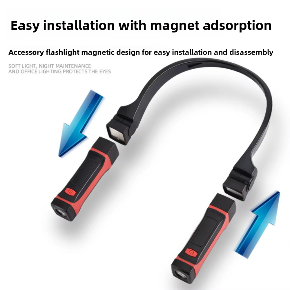 Transfrontalier nouveau LED cou lumière lecture lumière extérieure nuit course lumière barbecue lumière camping lumière éclairage travail magnétique