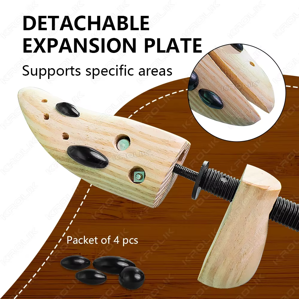 1/2 pièces civière de chaussure femmes et hommes pieds larges civière de chaussure en bois réglable grande taille extenseur de chaussure élargi longueur extensible largeur