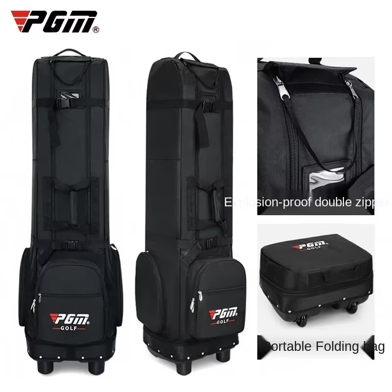 PGM-Sac d'aviation de golf étanche avec roulettes, grande capacité de stockage, pratique, pliable, avion, sacs à balles, voyage, HKB012