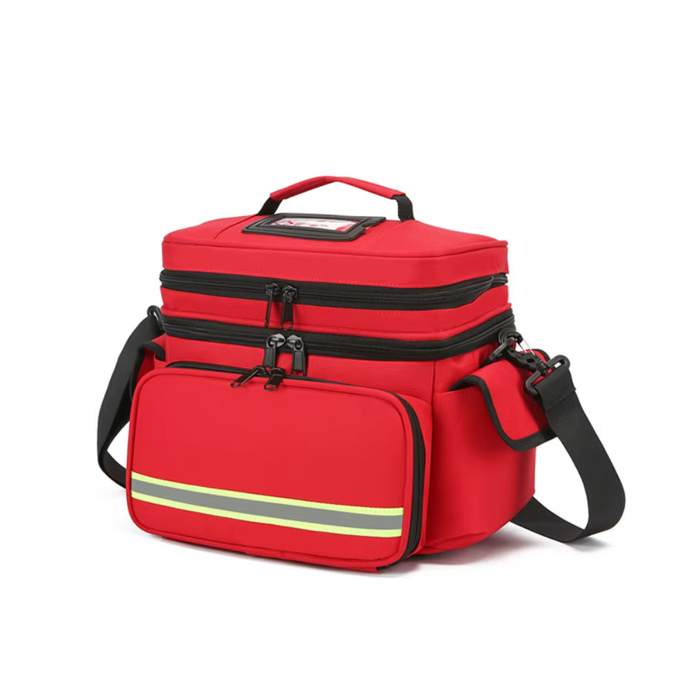 Sac à médicaments étanche Double couche, sauvetage d'urgence vide, sac de traumatologie d'urgence, fermeture éclair, multi-poches, organisateur de premiers intervenants