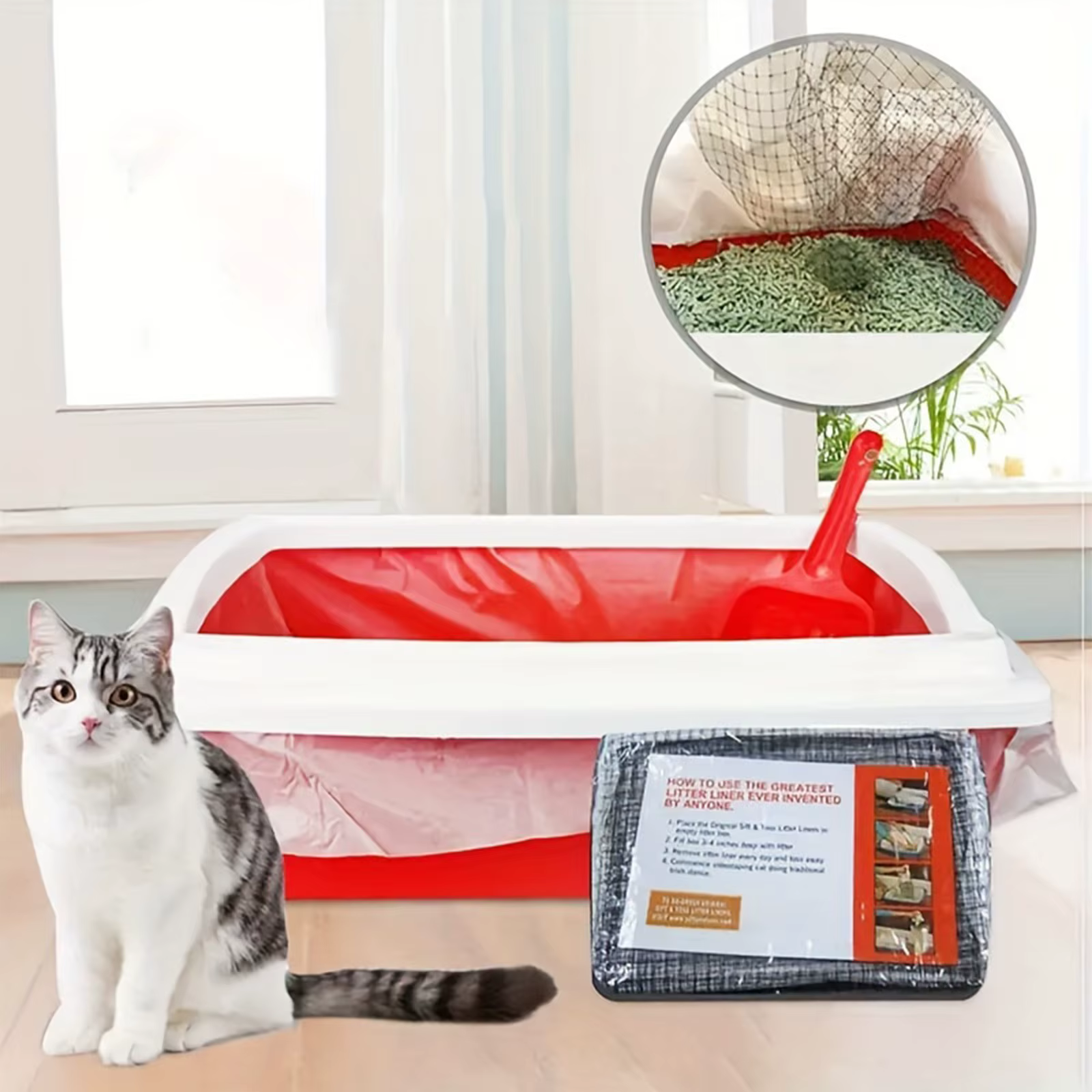 Filet à litière jetable pour chat paresseux, 10 pièces, boîte à litière pour chat, sac filtrant pour chat, doublures d'excréments pour animaux de compagnie, sac en filet filtrant