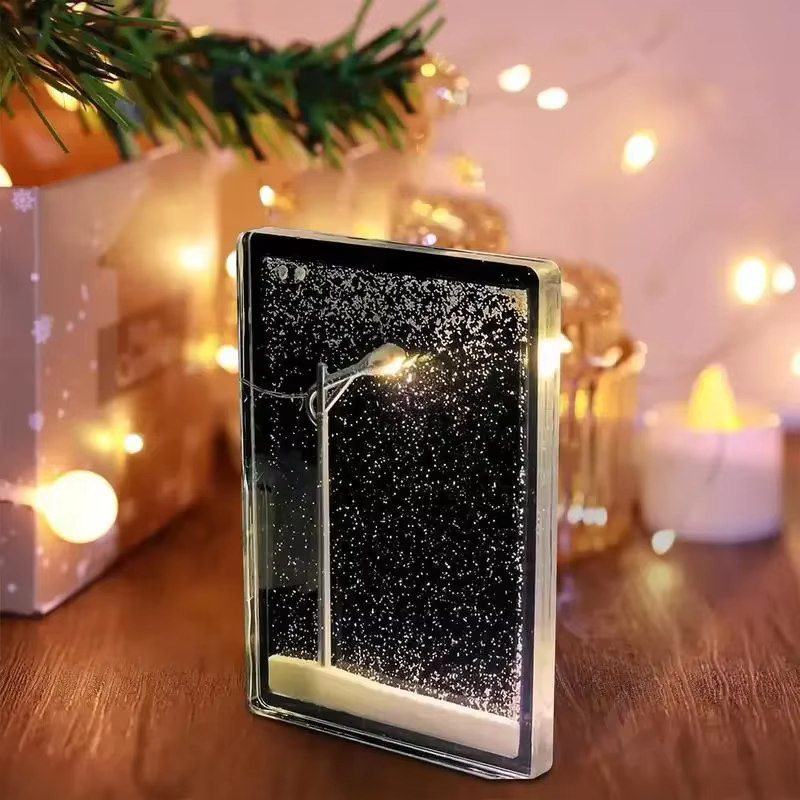 2025 artisanat de noël lampe de nuit enneigée décor Arts