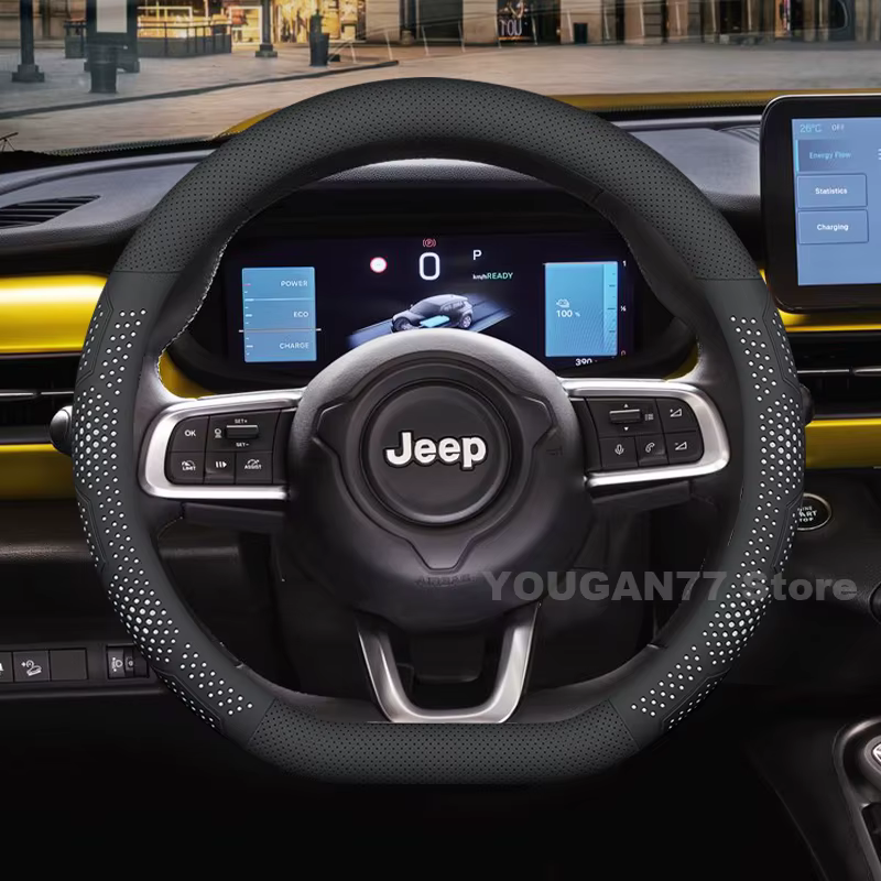 Housse de volant de voiture en cuir pour Jeep Avenger 2024 2025, accessoires de volant automobile Jeep Avenger