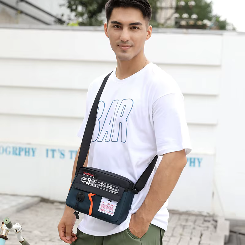 Mode décontracté hommes petit sac de haute qualité en Nylon hommes sac à main petit sac à bandoulière Design Vintage élégant sac pour hommes sac de messager