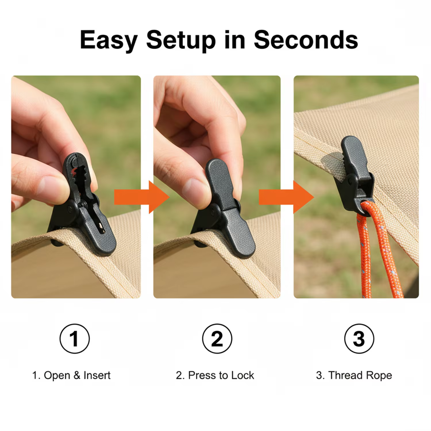 Clips de tente Anti-vent robustes