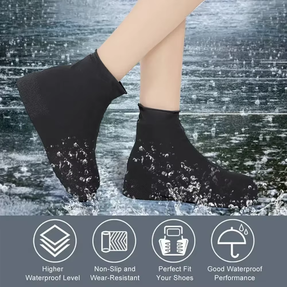 Couvre-chaussures de pluie imperméables réutilisables – Couvre-chaussures antidérapants pour hommes et femmes, pêche en plein air, trajet et usage domestique, jardin domestique