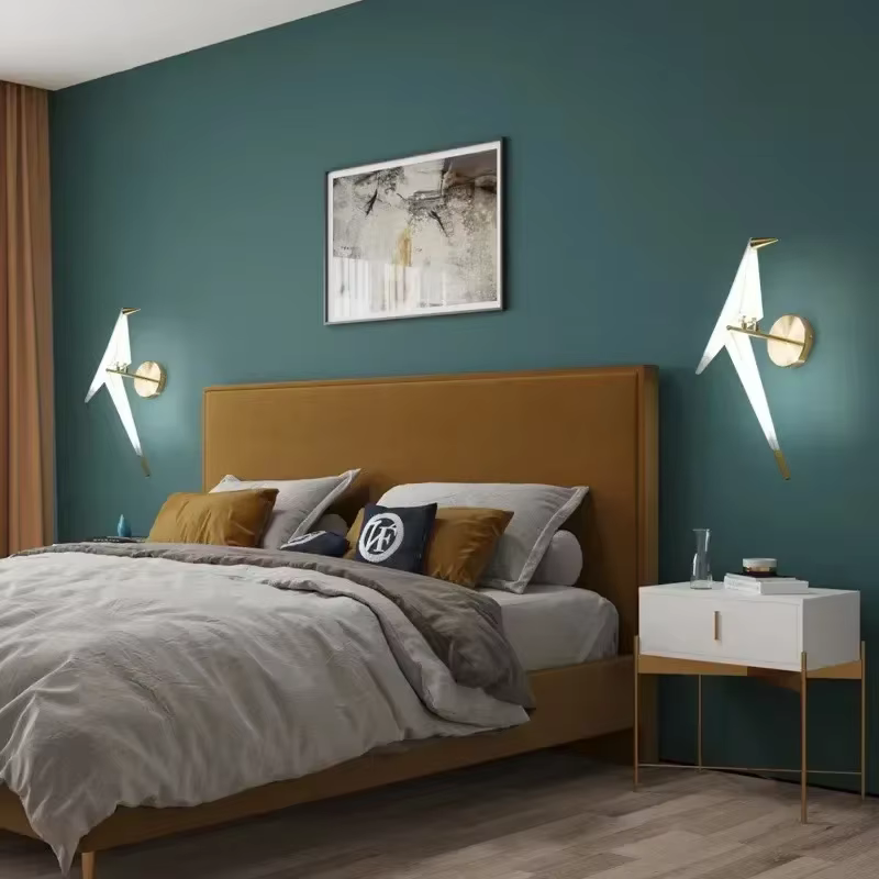 Lampe murale perroquet en plastique, applique oiseau pour chevet, Loft, chambre à coucher, bureau, Foyer, salle à manger