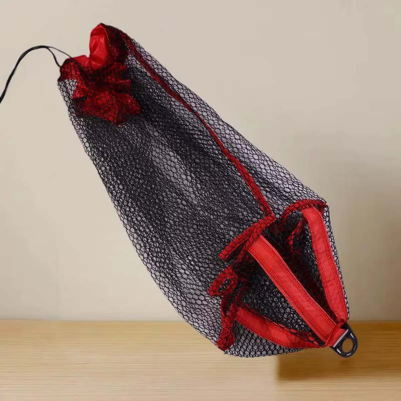 Sac filet pliable pour poissons vivants, filet de pêche à mailles fines, équipement de pêche renforcé, fournitures de pêche