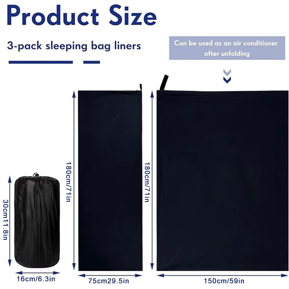 Sac de couchage portable avec doublure en microcarence
