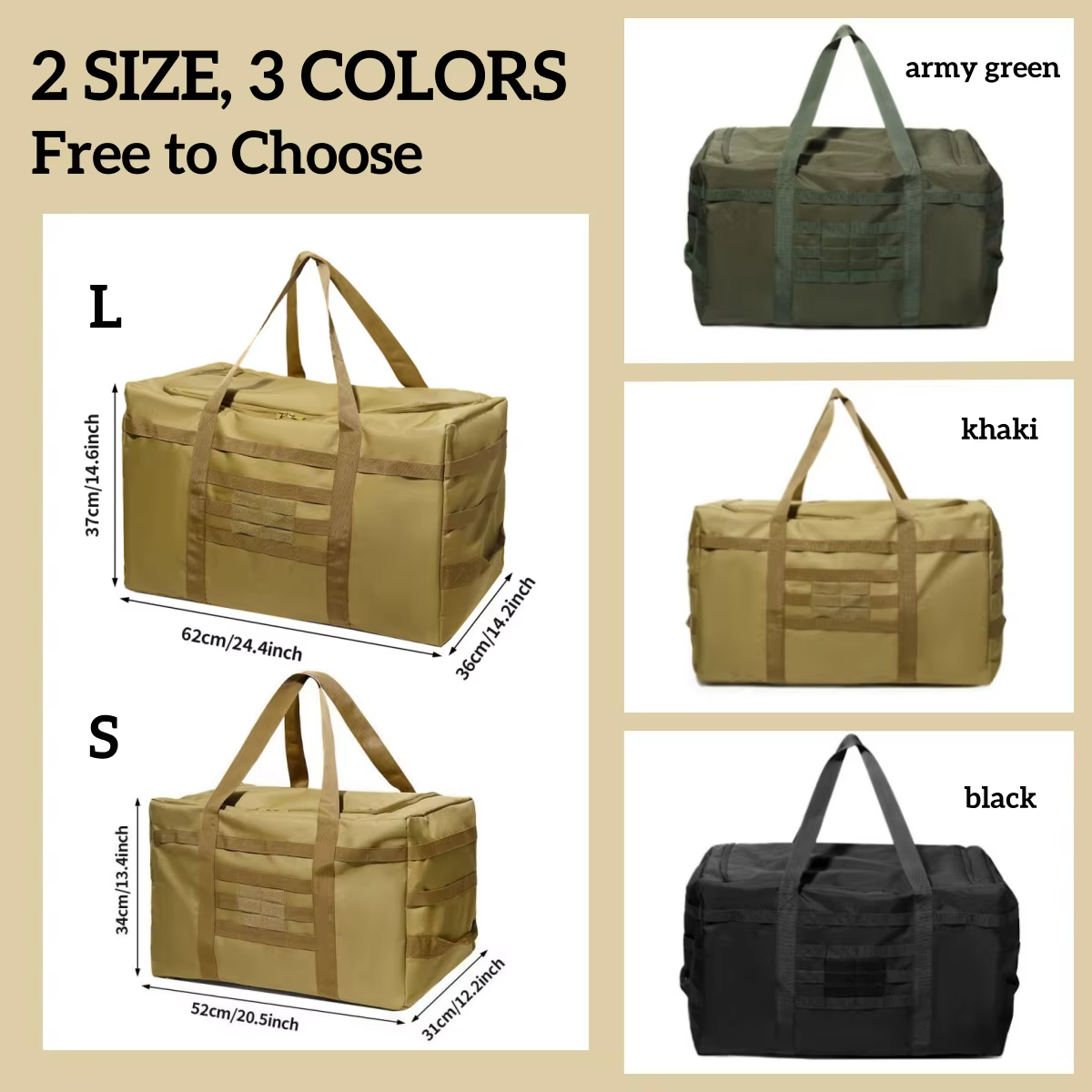 Sac polochon pour bagages