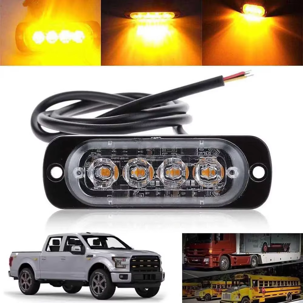 Lumière stroboscopique à 4LED pour voiture