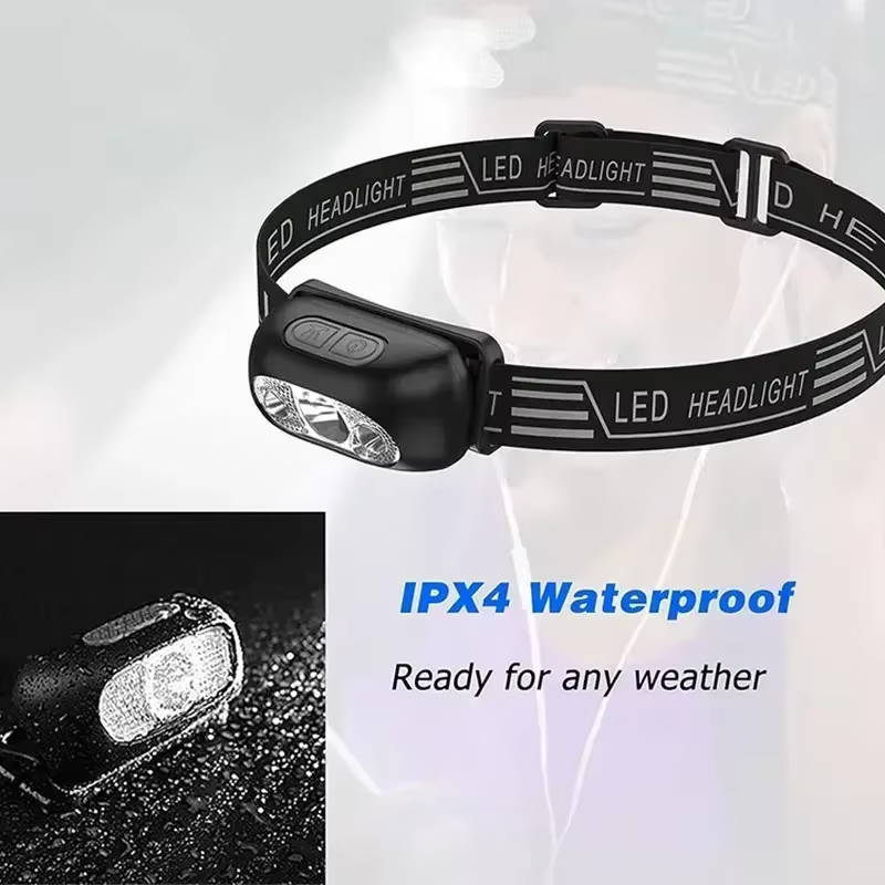 Lampe frontale à lumière forte, Portable, capteur LED, Rechargeable par USB, lanterne d'urgence pour Camping en plein air, pêche